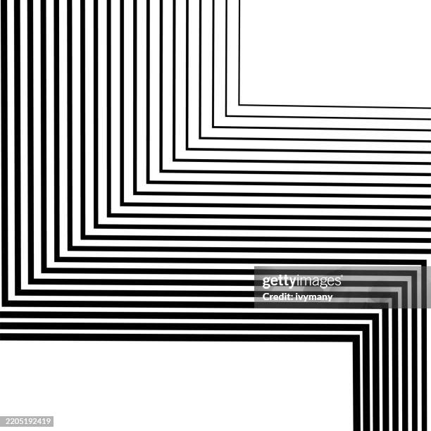 abstract monochrome transition to thin straight line element background - converging lines black vector stock illustrations