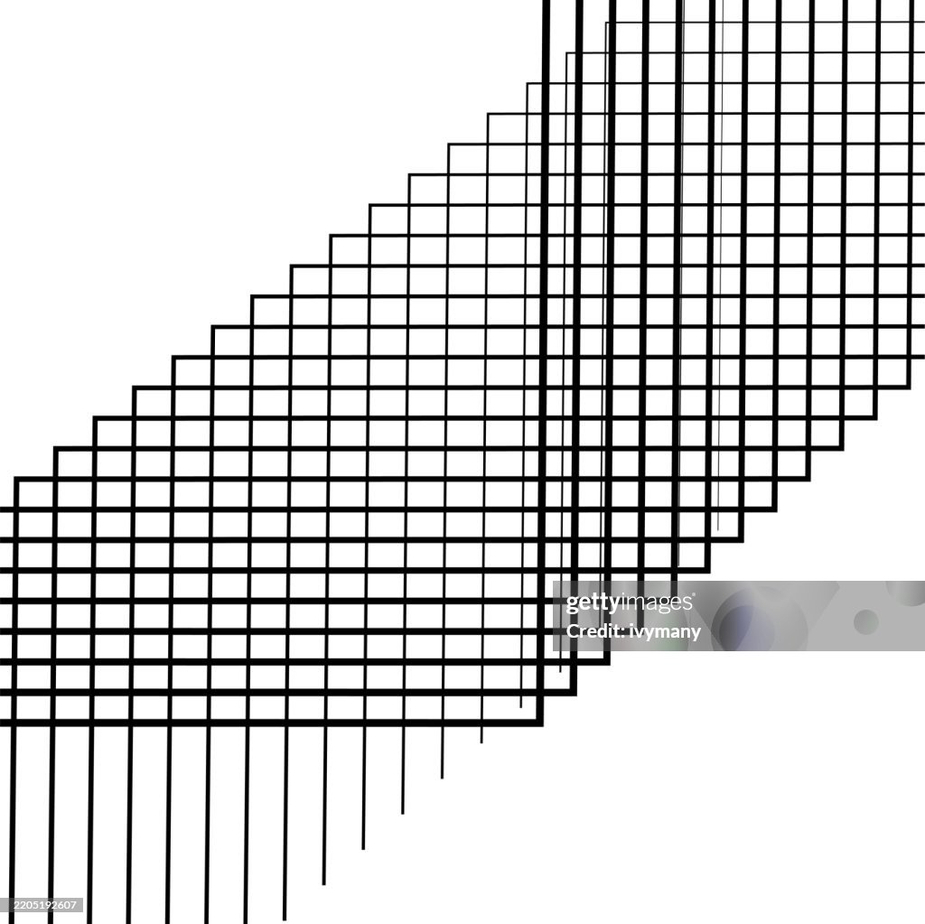 Abstract Monochrome Transition To Thin Line Grids Pattern Design ...