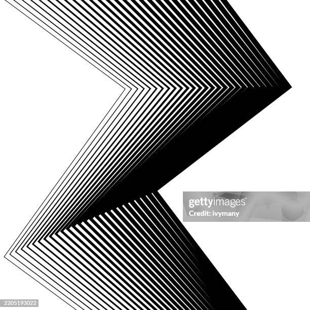 stockillustraties, clipart, cartoons en iconen met abstract monochrome lines transition to thin grids pattern design element background - stijf
