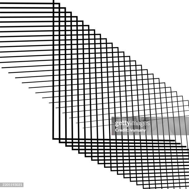 Abstract Monochrome Lines Transition To Thin Grids Pattern Design ...