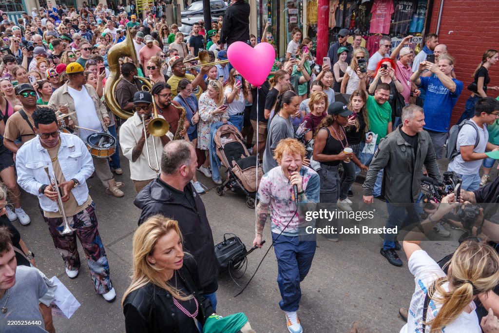 Ed Sheeran Popup Performance At French Quarter