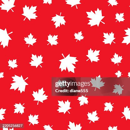 Canada Maple Leaf Seamless Background Pattern Canada Maple Leaf Seamless Background Pattern