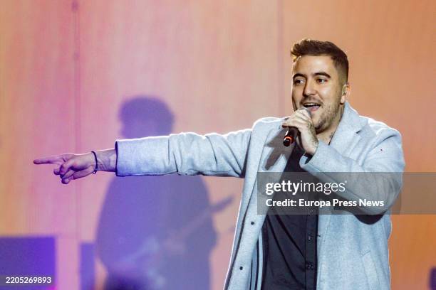The singer Beret during his performance at the solidarity concert of Cadena 100, at the Movistar Arena, on 15 March, 2025 in Madrid, Spain. The NGO...
