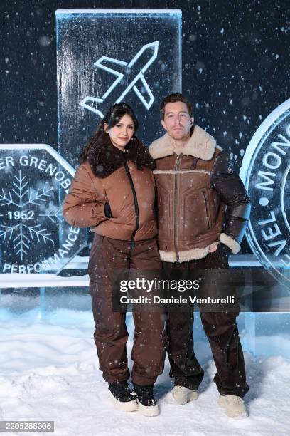 Nina Dobrev and Shaun White attend the Moncler Grenoble Fall/Winter 2025 Show on March 15, 2025 in Courchevel, France.