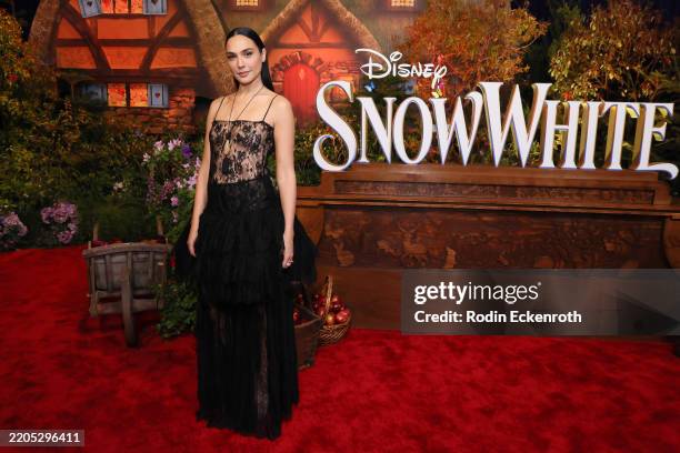 Gal Gadot attends the World Premiere of Disney's Snow White at El Capitan Theatre in Hollywood, California on March 15, 2025.