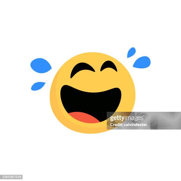 cute emoji design - tears of joy stock illustrations