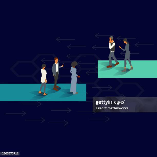 healthcare misalignment - light on dark path stock illustrations
