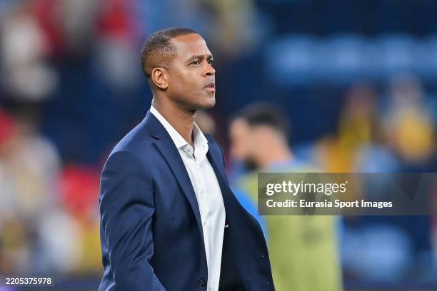Head Coach Patrick Kluivert of Indonesia looks on after his team lose the FIFA 2026 World Cup AFC Asian Round 3 Qualifier match between Australia v...