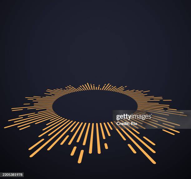 rays burst perspective blast modern design element circle background - abstract burst stock illustrations