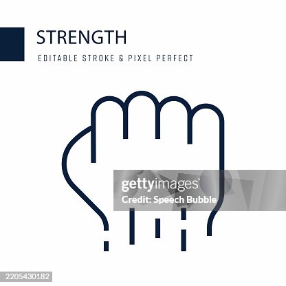 Strength Line Icon. Editable Stroke Vector Icon. Strength Line Icon. Editable Stroke Vector Icon.