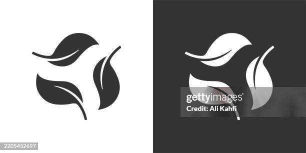 stockillustraties, clipart, cartoons en iconen met leaf glyph solid icon. black and white icon series. perfect pixel isolated on white and black background - blad