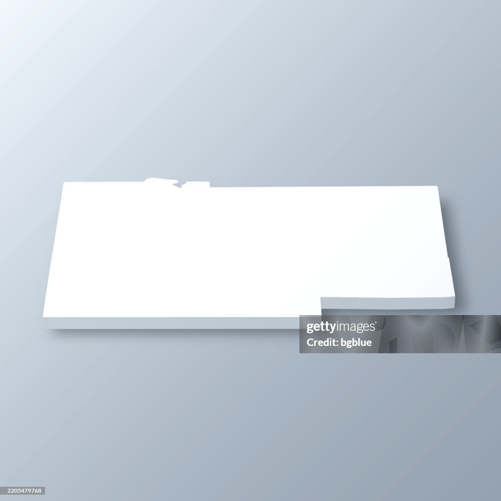 Lee County, Illinois. 3D Map on gray background