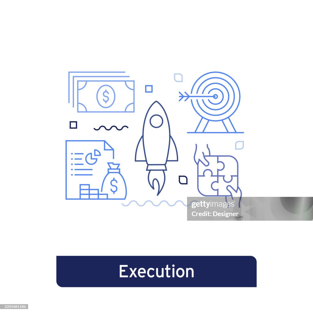 Execution Concept Vector Illustration Editable Stroke Vector Design ...