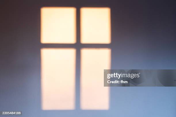 shade of a window on a white wall - window frame stock pictures, royalty-free photos & images