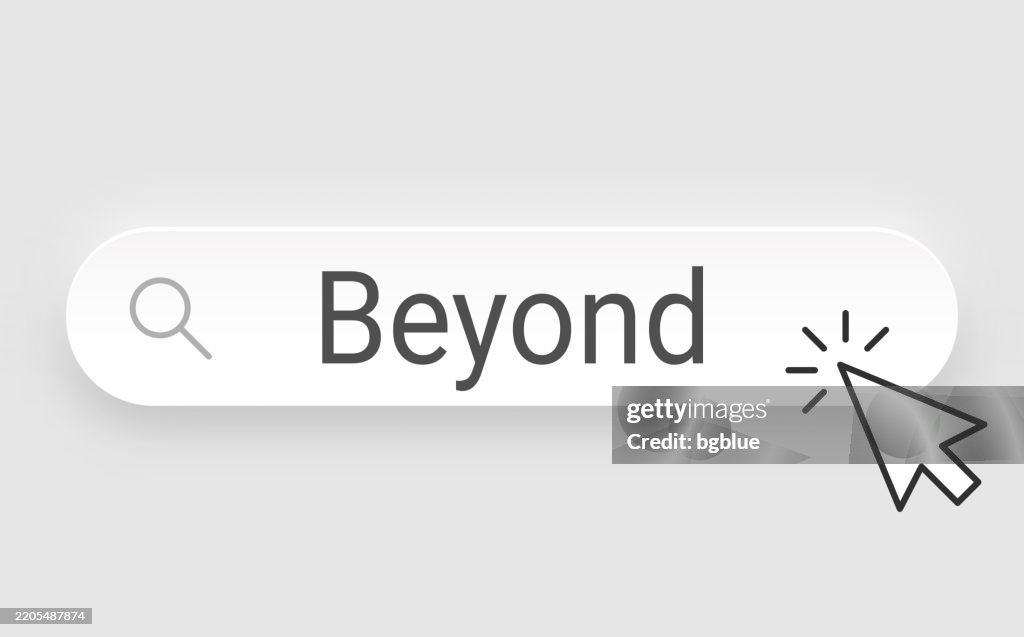 Beyond - Search Bar with cursor on blank background
