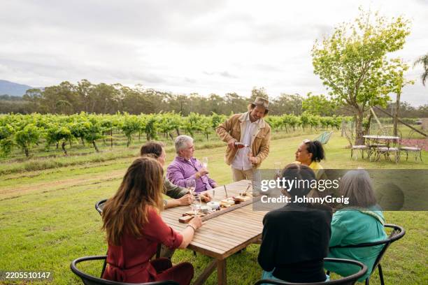 hunter valley wine tasting event, springtime - pokolbin stock pictures, royalty-free photos & images
