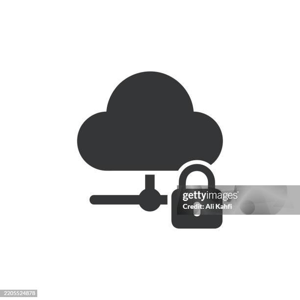 cloud computing glyph solid icon. solid icon that can be applied anywhere, simple, pixel perfect and modern style. - smart security camera stock illustrations