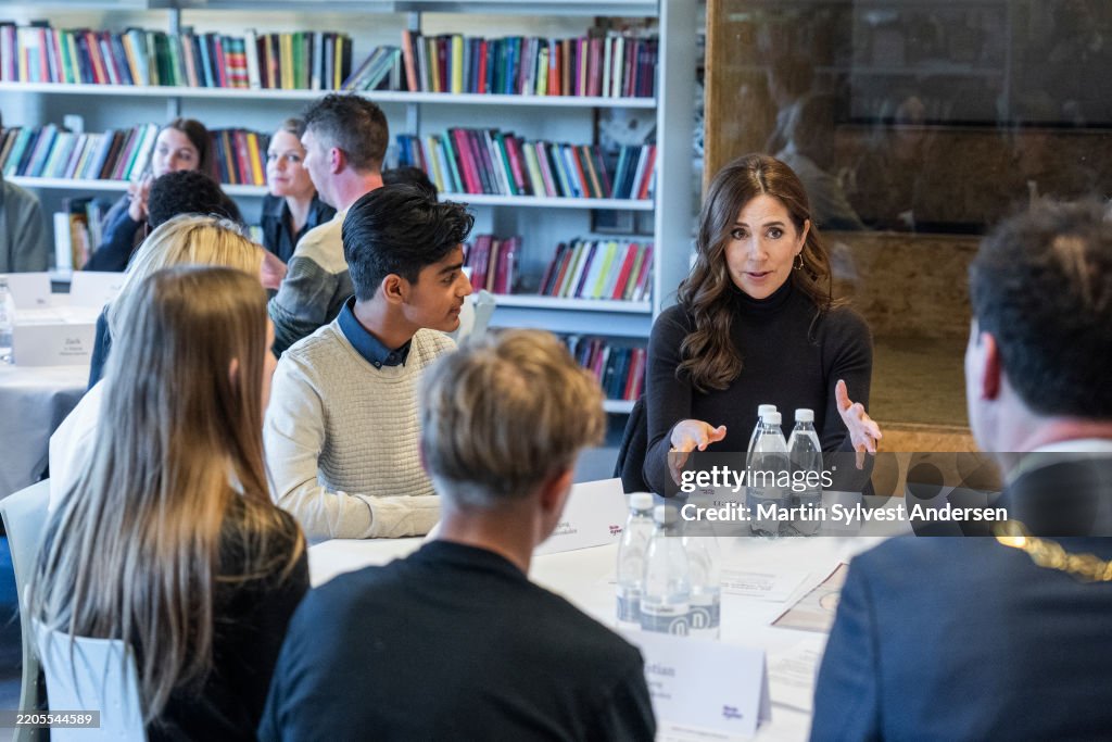 Danish Queen Mary Visits In School Force With Mary Foundation