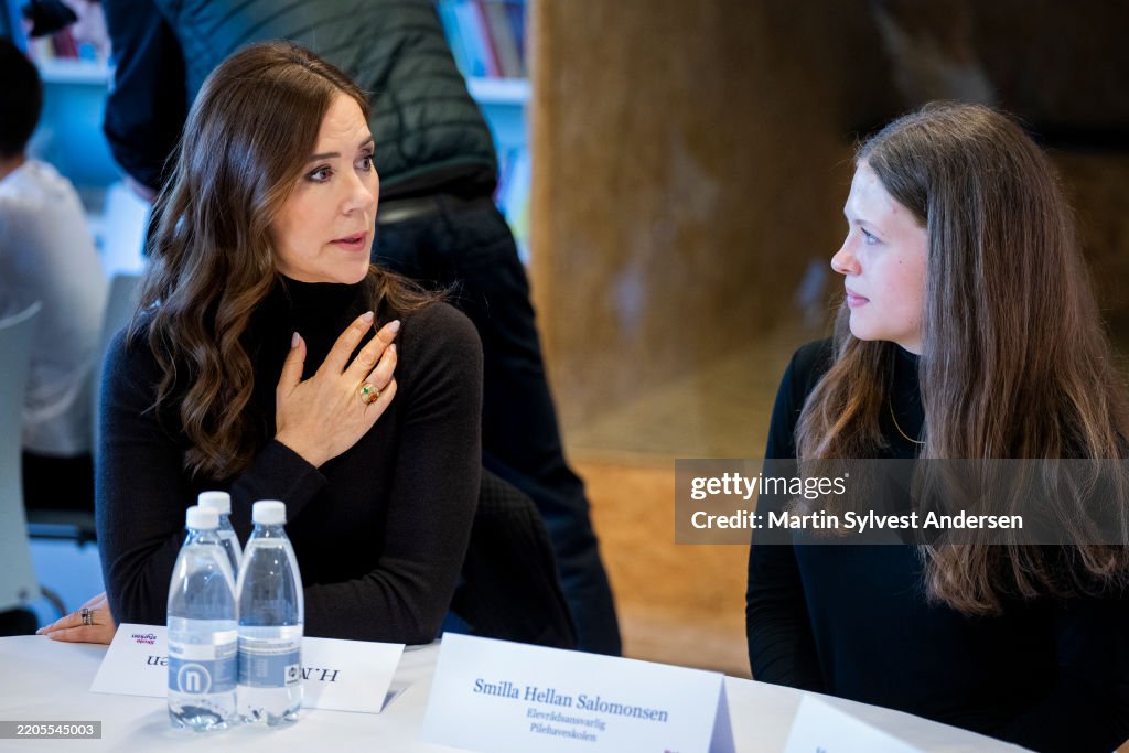 Danish Queen Mary Visits In School Force With Mary Foundation
