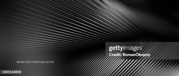 elegant black striped background with metallic reflection - horizontal bar stock illustrations