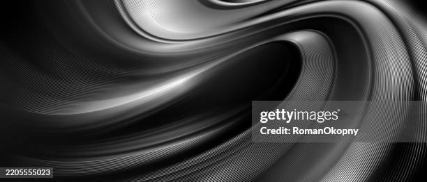 minimalist black abstract background with dynamic lines - black chrome stock illustrations