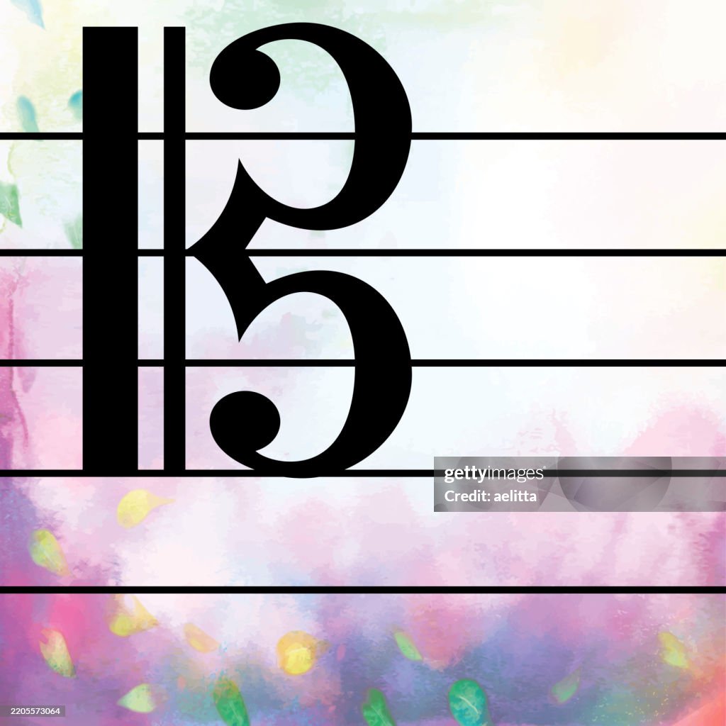 Vector illustration of Tenor Clef.