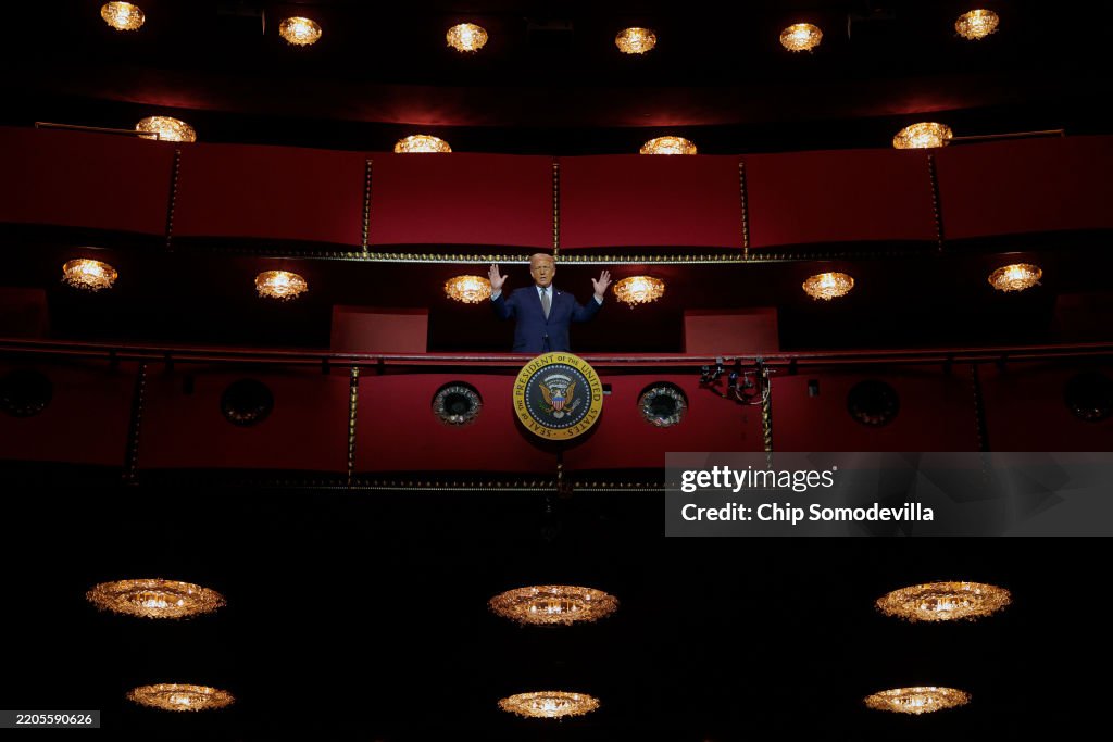 President Trump Participates In A Kennedy Center Board Meeting And Tour