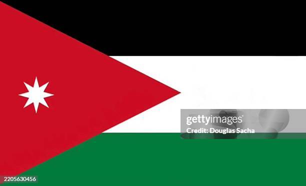 jordanian flag - hashemite kingdom of jordan - royal family of jordan stock pictures, royalty-free photos & images