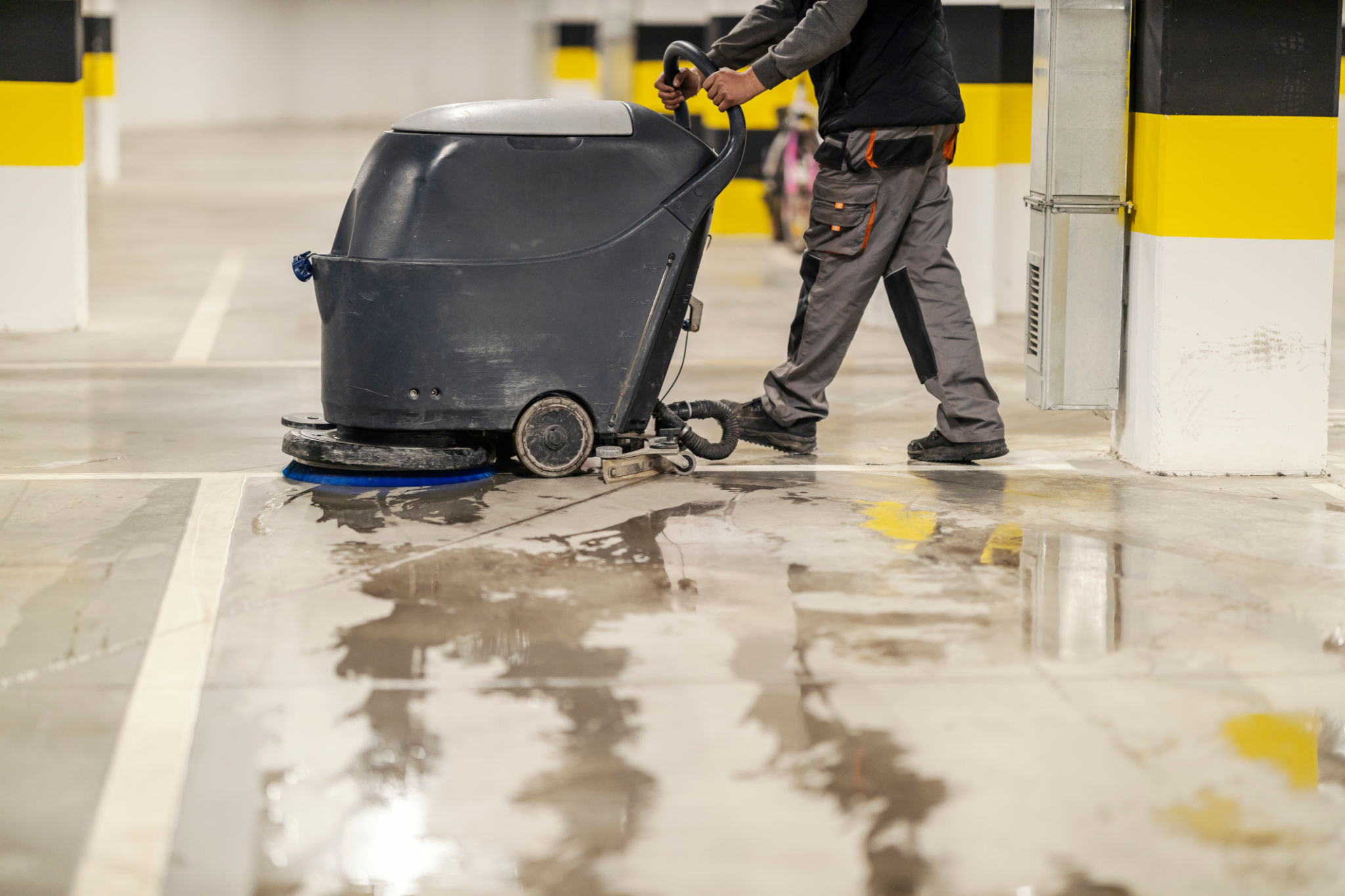 industrial floor cleaning