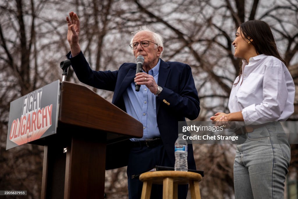 Bernie Rally Live Denver Senator Bernie Sanders speaks during a rally on March 21, 2025 at ...