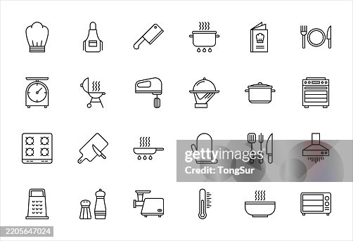 Kitchen - Medium Line Icons Kitchen - Medium Line Icons