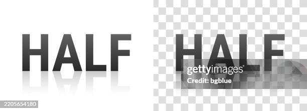 Half Text With Reflection On Transparent Background High-Res Vector ...