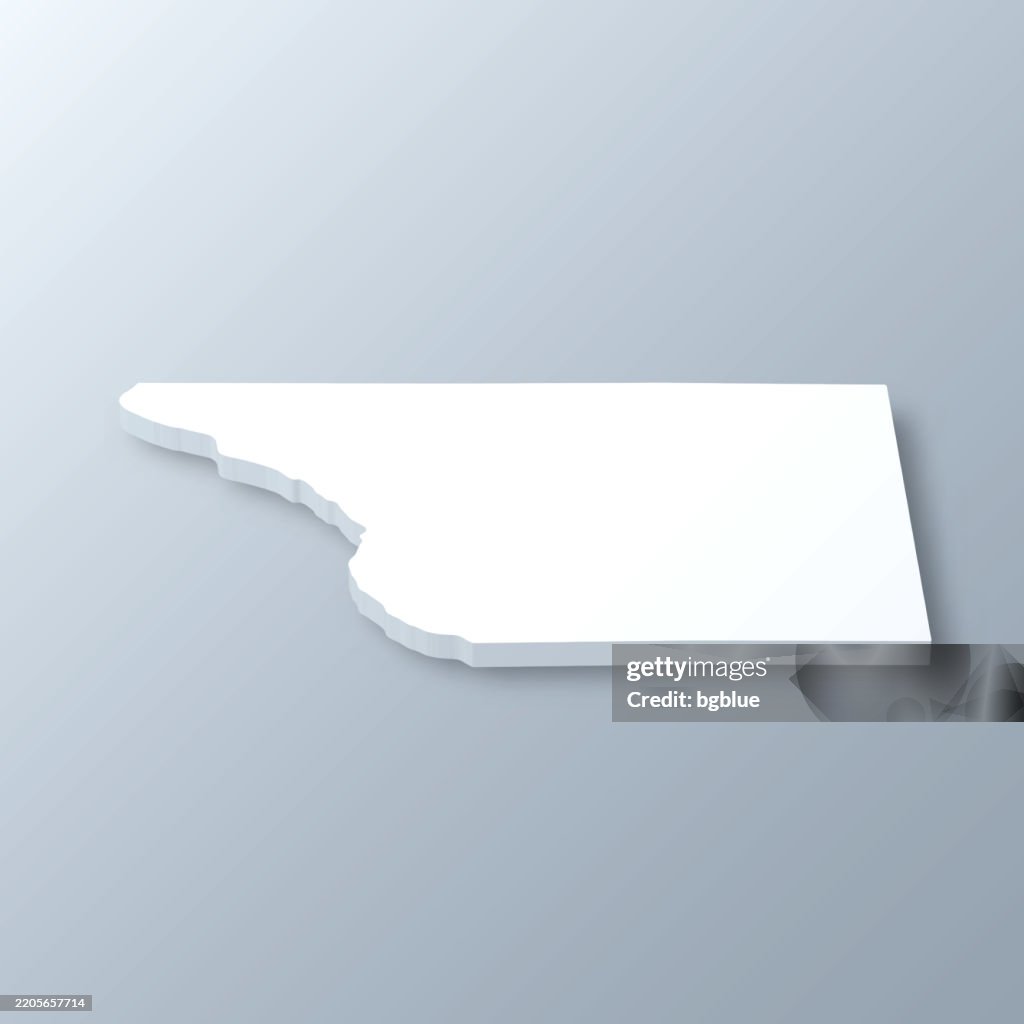 Jo Daviess County, Illinois. 3D Map on gray background
