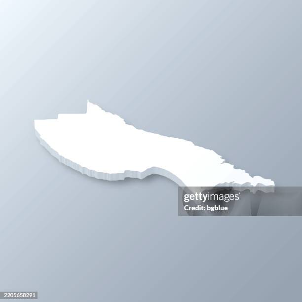 santa cruz county, california. 3d map on gray background - santa cruz california stock illustrations