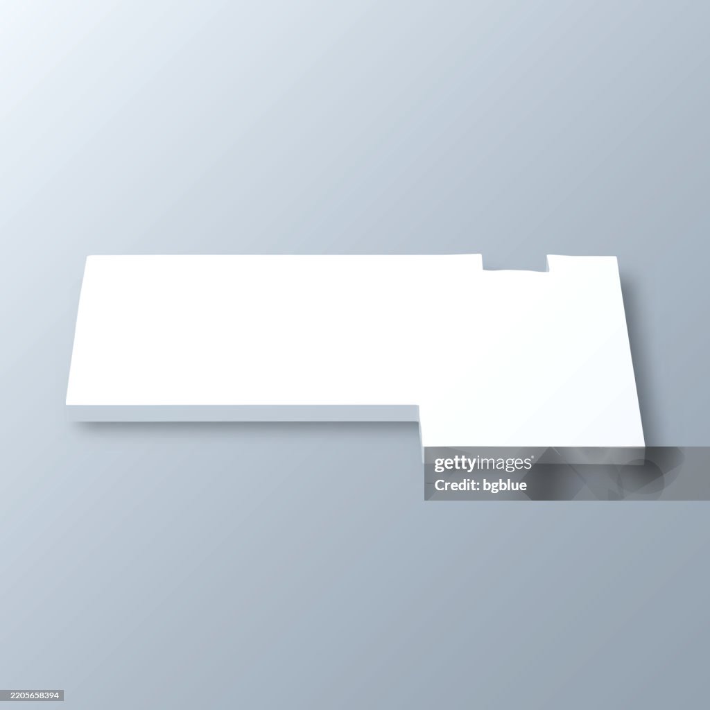 Oneida County, Wisconsin. 3D Map on gray background