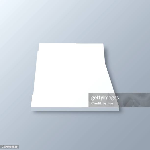 delaware county, oklahoma. 3d map on gray background - delaware county stock illustrations