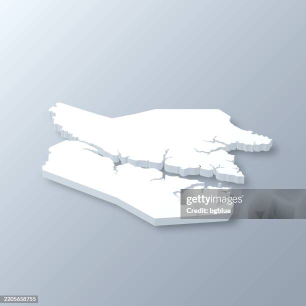 beaufort county, north carolina. 3d map on gray background - beaufort north carolina stock illustrations