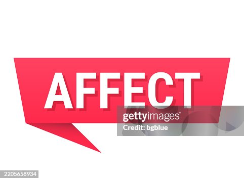 Affect - Red speech bubble on blank background Affect - Red speech bubble on blank background