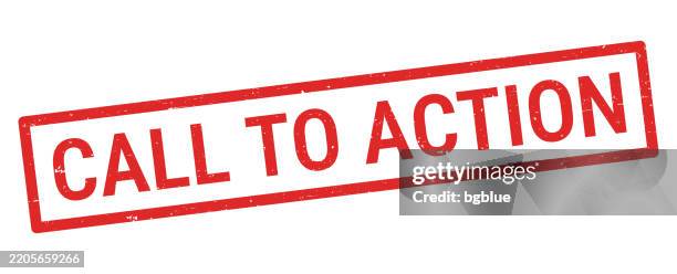 call to action - red rubber stamp on white background - call to action stock illustrations