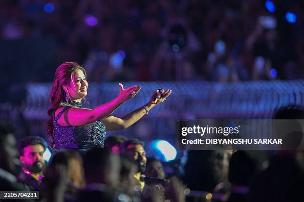 Ind Singer Indian singer Shreya Ghoshal performs during the opening ceremony of ...