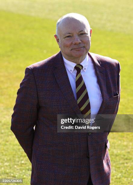 Gary Hoffman, the Northamptonshire CCC chairman poses for a portrait during the Northamptonshire CCC photocall at the County Ground on March 18, 2025...