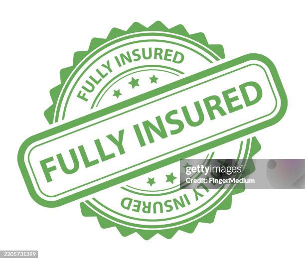 fully insured rubber seal stamp - full stock illustrations