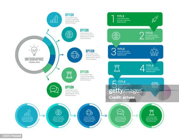 infographic elements - 7 steps stock illustrations