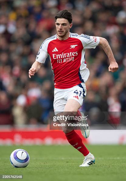 Arsenal Dillian Rice Declan Rice of Arsenal during the Premier League match between... News ...