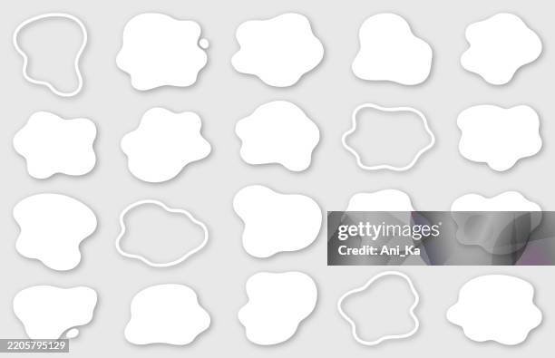 set of abstract blobs - blob shape stock illustrations