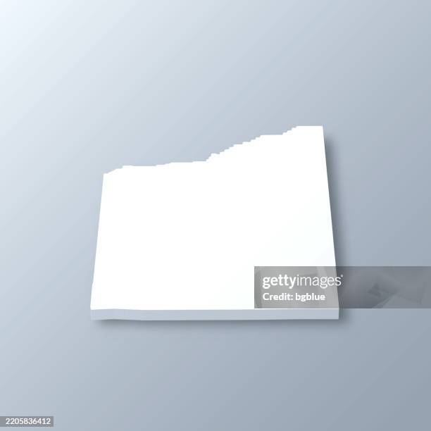 jackson county, oregon. 3d map on gray background - medford oregon stock illustrations
