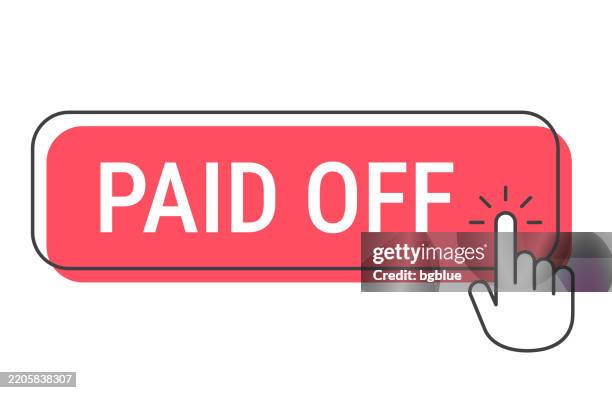 Click Off Paid Off Click Button With Hand Cursor On White Background High-Res ...