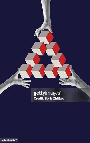 impossible triangle - impossible triangle stock pictures, royalty-free photos & images
