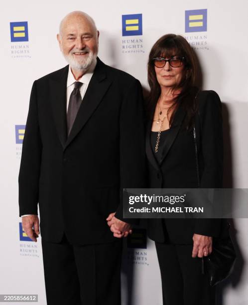 Director Rob Reiner and his wife Michele Singer Reiner attend the Human Rights Campaign's 2025 LA Dinner at the Fairmont Century Plaza in Los...