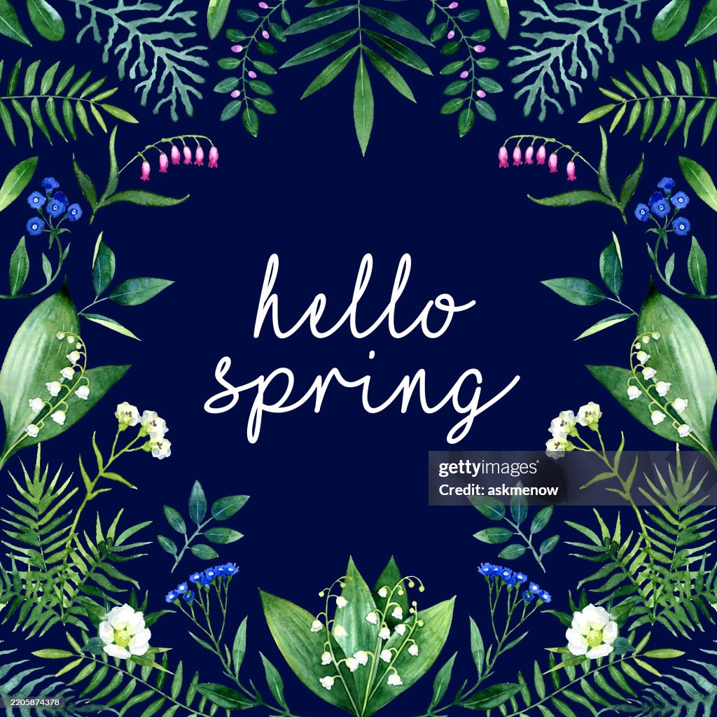 Ground Square Spring Square Spring Postcard High-Res Vector Graphic - Getty Images